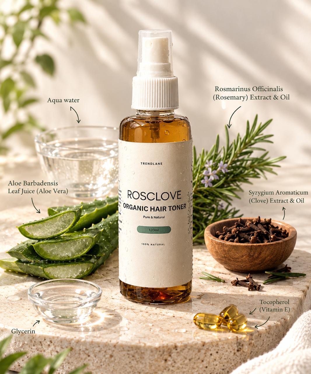 ROSCLOVE- ORGANIC HAIR TONER