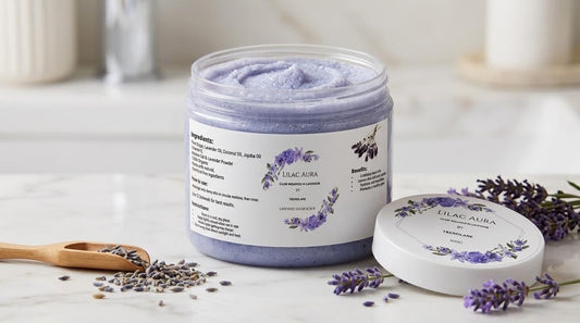 LILAC AURA-LAVENDER SUGAR BODY SCRUB.(Face & Body)