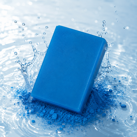 Blue MOROCCAN-
BRIGHTENING SOAP BAR