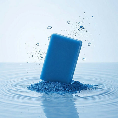 Blue MOROCCAN-
BRIGHTENING SOAP BAR