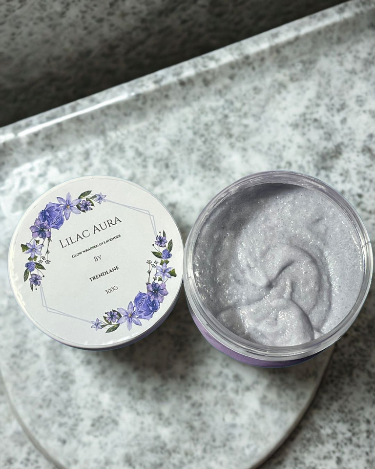 LILAC AURA-LAVENDER SUGAR BODY SCRUB.
